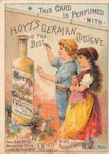 HOYT'S German Cologne Lowell, MA Perfume Antique c1880s Victorian Trade Card picture