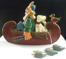 David Frykman 1997 Vintage Fisherman - Boat with Ducks & Dog Funny Orig Sticker picture