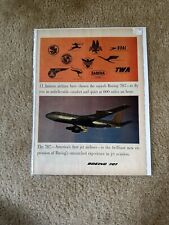 Lot Of 3 Vintage Airplane Ad Spec Sheets Diagram Boeing Lockheed picture