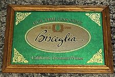 Bisceglia Wine Mirror Bar Sign - California Premium Wines - Wood Frame picture