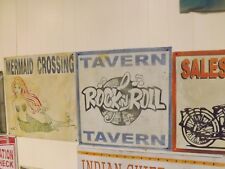 Vintage Metal Rock N' Roll Tavern Sign 24