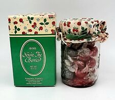 Vtg Avon YOU'RE THE BERRIES Glass Jar w/ Hard Candy Sealed 1984 in Original Box picture
