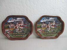 Vintage Scotty Castle DeathValley CA metal Tray lot of 2  picture