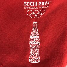 RARE 2014 Coca Cola COKE Sochi Winter Olympics Felt Throw Blanket Fleece Apollo picture