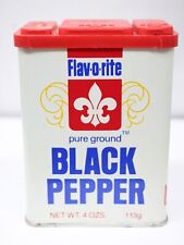 Vintage Flav-o-rite Pure Ground Black Pepper 4 oz Tin Nice picture