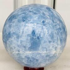 1540g Natural Blue Celestite Crystal Sphere Ball Healing Madagascar picture