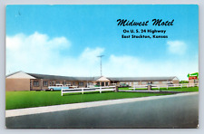 Vintage Postcard Midwest Motel East Stockton Kansas picture