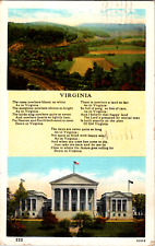 Vintage 1938 Lovely Poem Virginia Everything is Better in Virginia VA Postcard picture