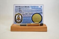 USS Missouri - Gold and Gunmetal Twist Pen made with wood from the USS Missouri picture