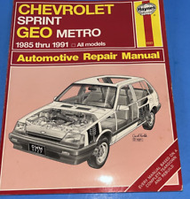 Haynes Chevrolet Sprint & Geo Metro 1985 thru 1991  Automotive Repair Manual picture