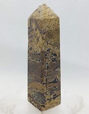 Picture jasper tower natural Yellow jasper crystal point polished jasper tower picture