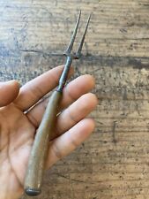 Revolutionary War era Antique Two Tine Fork Bone handle 2 prong 18th C picture