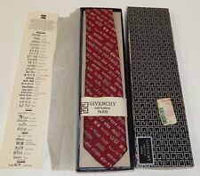 Vintage Givenchy Coca-Cola in Many Languages Silk Blend Tie in Original Box picture