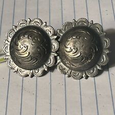 1.5” sterling silver bridle loop conchos picture