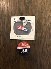 LBJ Lot For President Johnson for USA Tab Political Pin Button Vintage H5 picture