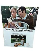 1970 Old Forester Whiskey Golf Theme Original Print Ad picture