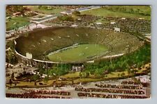 Pasadena CA-California, Aerial View of Rose Bowl, Arroyo Seco, Vintage Postcard picture