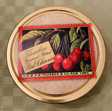 HK & FB Thurber & Co Cherry Cherries Assorted Fruit Tin Metal 97437 Vintage picture