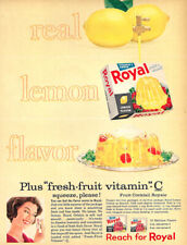1963 Royal Gelatin Desserts Print Advertisement In Full Color - Lemon picture