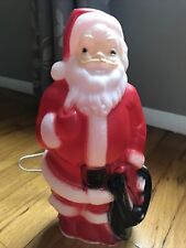 Vintage Santa Claus Blow Mold By Empire Plastics 13”  1968 USA FLAW picture