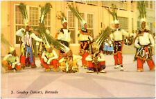 Male Gombey Dancers in Bermuda African Caribbean Culture 1950s Postcard Photo picture
