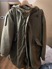 Vtg Army Fishtail Parka and Liner Mens 1951 Korean War Military picture