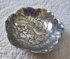 NEW PELTRINA Argentine Vintage Cast Aluminum Bowl Cabbage With Bunnies 8