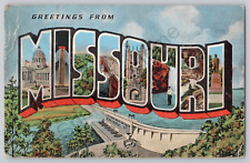 GREETINGS FROM:  Missouri in Blues 1930's - 40's Creases picture