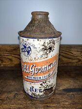Vintage Old German Lager Cone Top Beer Can - Empty Collectible Breweriana picture