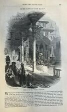1876 Home Life in the East Persia Damascus illustrated picture