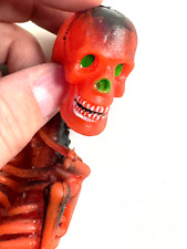vtg Halloween 1973 Imperial Rubber Jiggler Skeleton Skull handing  picture