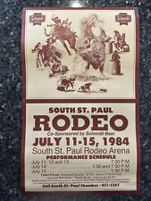 Vintage 1983 Schmidt Beer Poster South St. Paul Rodeo NOS G Heileman Brewing Co picture
