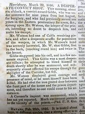1846 newspaper w use of EARLY COLT REVOLVER + the ANNEXATION OF TEXAS by the US picture