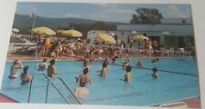 Vintage Massachusetts postcard ~ pool  party at Eastover Estate Resort Lenox picture