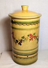 Terre e Provence Pottery 9.5 in Tall Canister, Crock, Handmade & Hand Painted picture