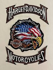 Harley Davidson American Eagle Embroidery Patch 35cm iron on back on jacket picture