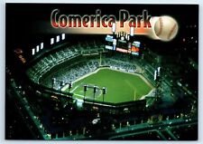 Postcard Night View of Comerica Park, Detroit Tigers, Michigan K58 picture