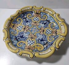 Uriarte Talavera Ceramic Bowl Plate Mexico Signed Handpainted Vintage Decorative picture