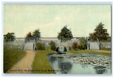 1911 Buttonwood Park and Bridge in New Bedford, Massachusetts MA Postcard picture