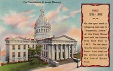 Postcard MO St Louis Missouri Old Court House Unposted Linen Vintage PC G588 picture