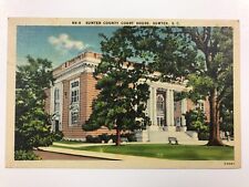 vintage 1955 Sumter County Court House Sumter S C postcard picture