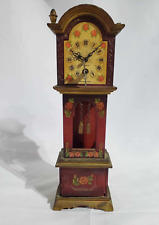 Vintage Miniature Grandfather Clock Trenkle West Germany Hand Painted 10 1/4