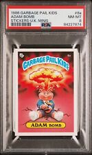1986 Garbage Pail Kids OS1 Series 1 UK Mini ADAM BOMB 8a Card PSA 8 NM-MT picture
