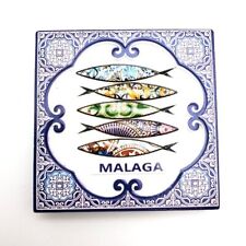 Malaga Spain Refrigerator Fridge Magnet Travel Trip Souvenir Azulejo Tile Resin picture