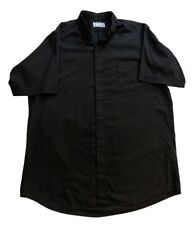 RJ Toomey Summer Comfort Clerical Collar Shirt Black Size 16 Short Sleeve Black picture