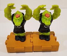 Two Vintage 1996 Space Jam Bang Green Monstar Figures McDonald's Happy Meal Toy picture
