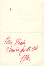 JOHNNY CARSON - AUTOGRAPH NOTE SIGNED picture