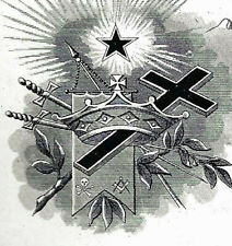 c1870s/80s Knights Templar Business Card-St. Paul Commandery-Dover NH-Freemason picture