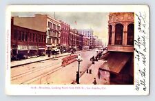 Postcard California Los Angeles CA Broadway Fifth Street Car 1906 Posted picture