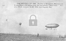 Aeroplane Dirigibles Hot Air Balloon Los Angeles California - 8x10 Reprint picture